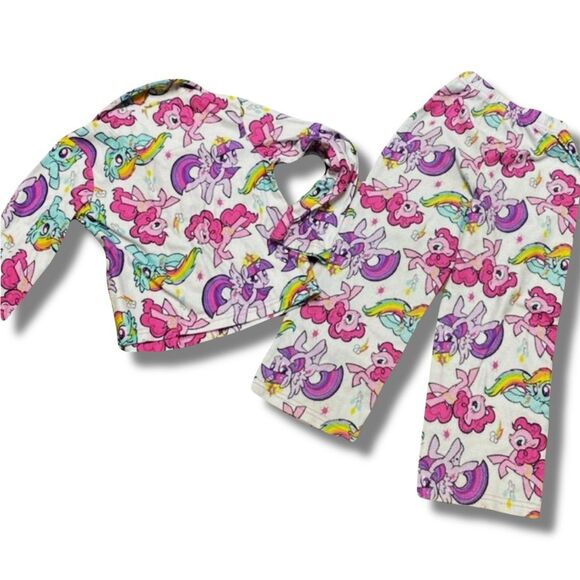🌟 My Little Pony Girls Pajama Set Rainbow Dash & Pinkie Pie Size 6/7 🌟 - Picture 5 of 7